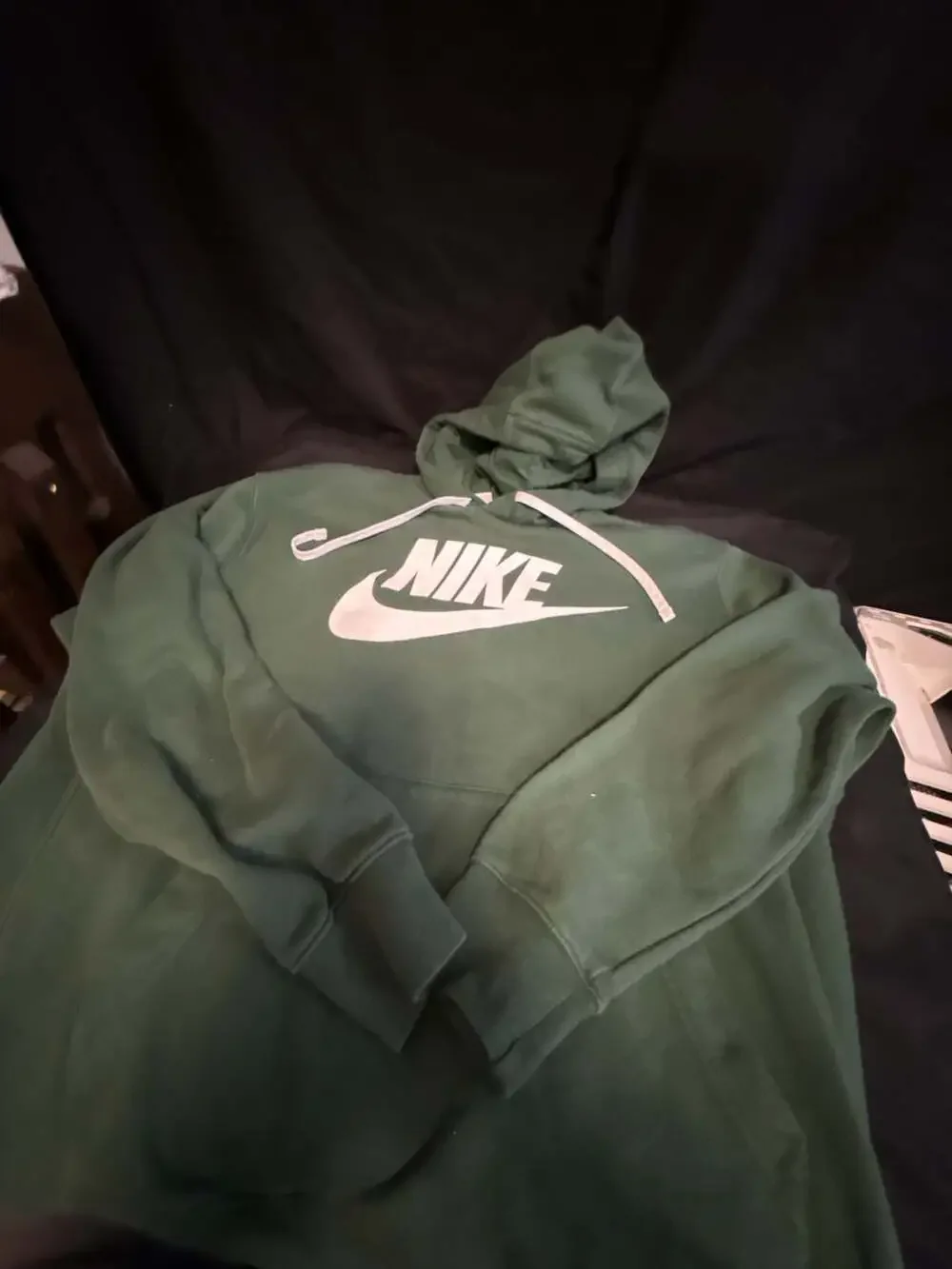 Nike Sportswear Club Fleece Pullover Hoodie - Green/White, Size Large